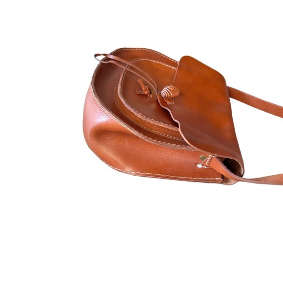 Madewell Leather Bag Crossbody Savannah Saddle Flap Front Brown EUC - Picture 5 of 12